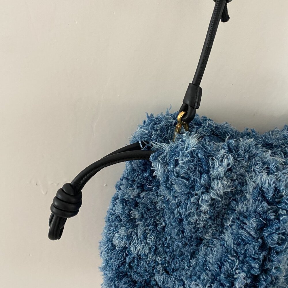 LOEWE Medium Denim Flamenco Purse Fluffy - Picture 11 of 16